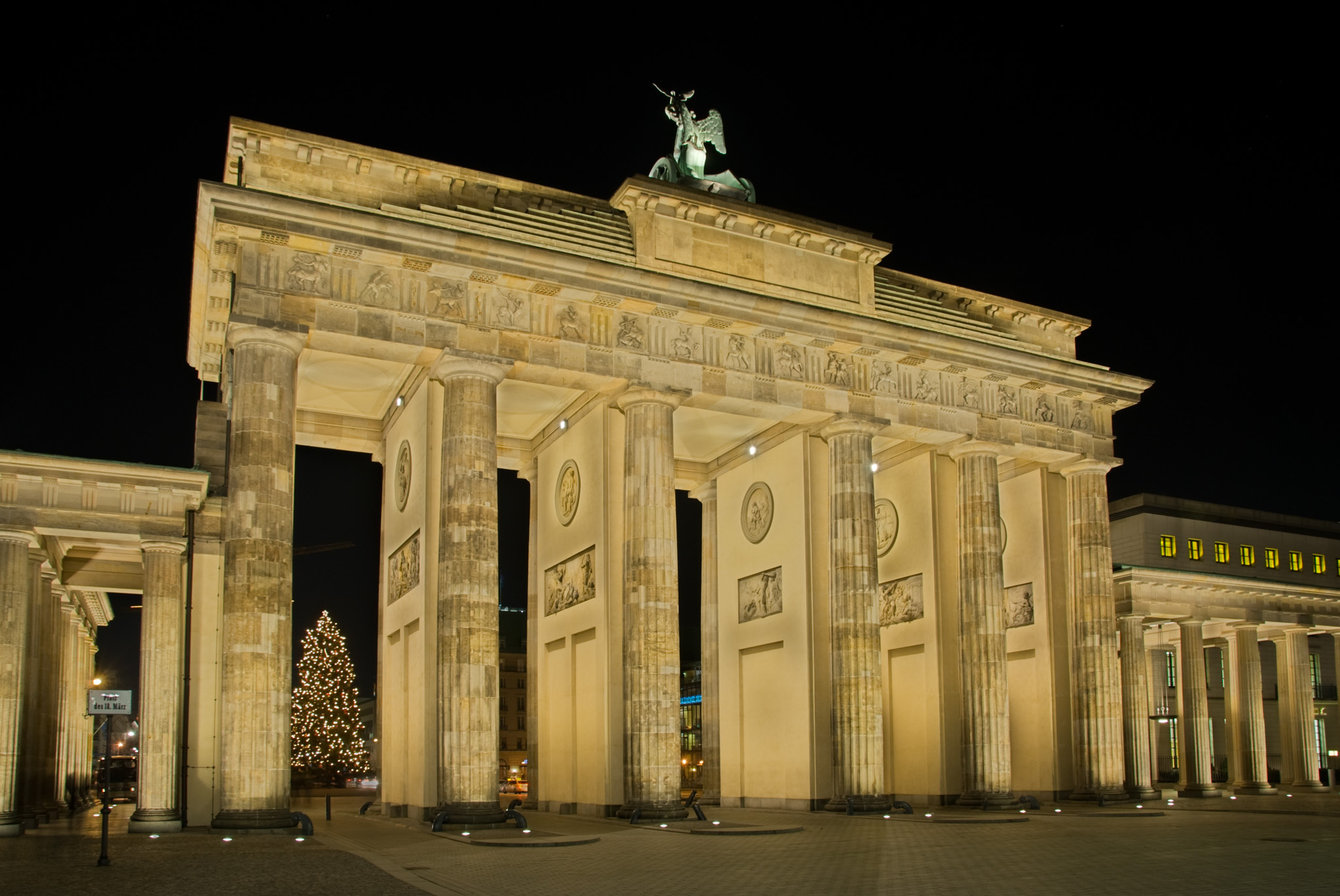 East Berlin side of the Brandenburg Gate.